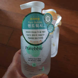 Purebble 당김없이 속촉촉_퓨어블 핸드워시 3종 [랜덤발송] — 5점을 준 리뷰어가 2020년 7월 올린 사용 사진