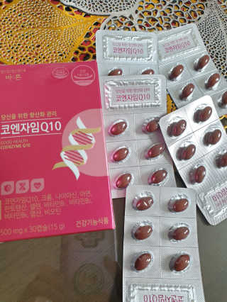 건강한약속 바른 바른 코엔자임Q10 — 5점을 준 리뷰어가 2020년 5월 올린 사용 사진