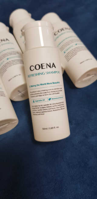 코에나샴푸 자연유래 식물성 코에나 샴푸 50ml — 4.5점을 준 리뷰어가 2020년 4월 올린 사용 사진