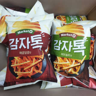 마켓오 감자톡 허브솔트맛/매콤달콤맛 — 4점을 준 리뷰어가 2020년 6월 올린 사용 사진