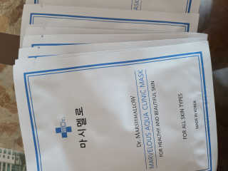 닥터마시멜로 닥터마스멜로 마블러스 아쿠아 클리닉 마스크 — 5점을 준 리뷰어가 2020년 10월 올린 사용 사진