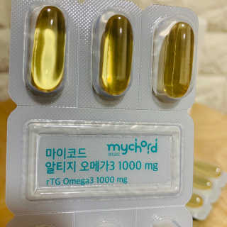 JW중외제약 마이코드 알티지 오메가3 1000 mg — 4점을 준 리뷰어가 2020년 7월 올린 사용 사진