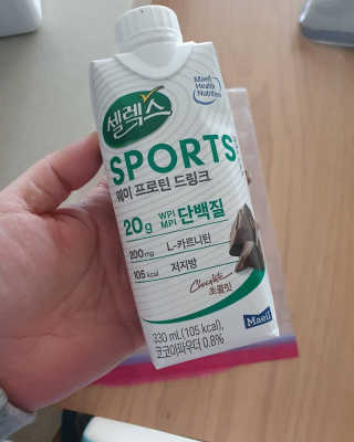셀렉스스포츠 셀렉스 스포츠 드링크 초콜릿 _ 330ml x 12팩 — 5점을 준 리뷰어가 2020년 11월 올린 사용 사진