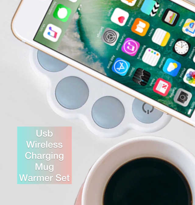 USB 무선 충전 머그 워머 세트 리뷰 사진