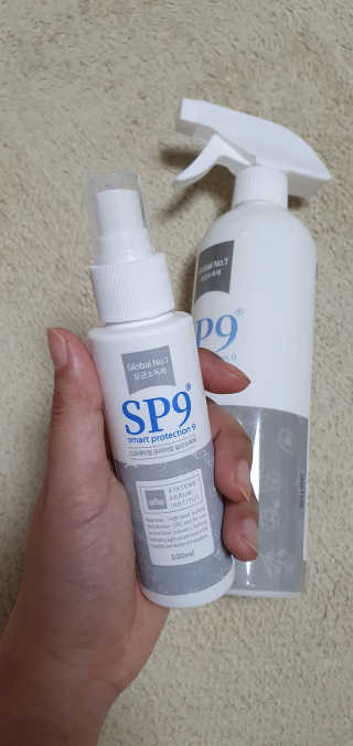 SP9 스프레이형 프리미엄 살균소독제 500ml+100ml — 3점을 준 리뷰어가 2020년 11월 올린 사용 사진
