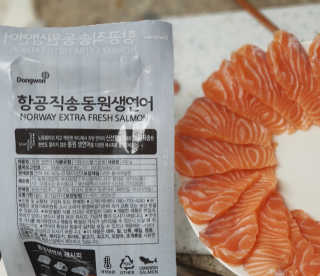 동원산업 항공직송 동원생연어_400g — 5점을 준 리뷰어가 2020년 4월 올린 사용 사진