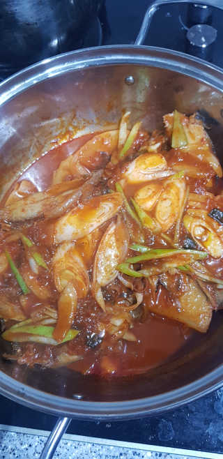 미정이네 코다리찜 [미정이네] 코다리찜 간편식 요리키트 — 5점을 준 리뷰어가 2020년 4월 올린 사용 사진