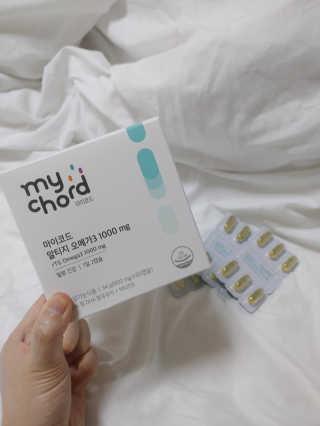 JW중외제약 마이코드 알티지 오메가3 1000 mg — 5점을 준 리뷰어가 2020년 8월 올린 사용 사진