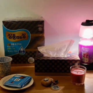잘풀리는집 부드러운 모이스처 보습 미용 티슈 230매 — 5점을 준 리뷰어가 2020년 9월 올린 사용 사진