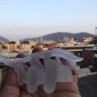 힐링팩토리 밸런스 발가락링 발가락교정기 A1 — 2점을 준 리뷰어가 2020년 4월 올린 사용 사진