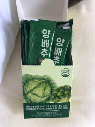 조은약초 국산 양배추즙 양배추 브로콜리 젤리 15포 x 1박스 — 5점을 준 리뷰어가 2020년 8월 올린 사용 사진