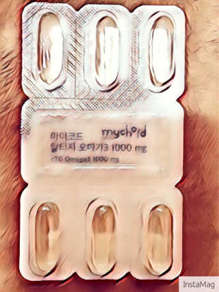 JW중외제약 마이코드 알티지 오메가3 1000 mg — 5점을 준 리뷰어가 2020년 8월 올린 사용 사진