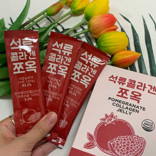조은약초 석류콜라겐 석류즙 석류쪼옥 젤리 스틱 15포 x 20g — 5점을 준 리뷰어가 2020년 8월 올린 사용 사진