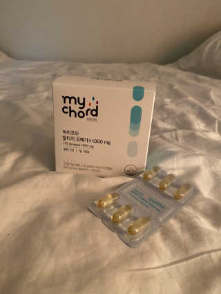 JW중외제약 마이코드 알티지 오메가3 1000 mg — 5점을 준 리뷰어가 2020년 7월 올린 사용 사진