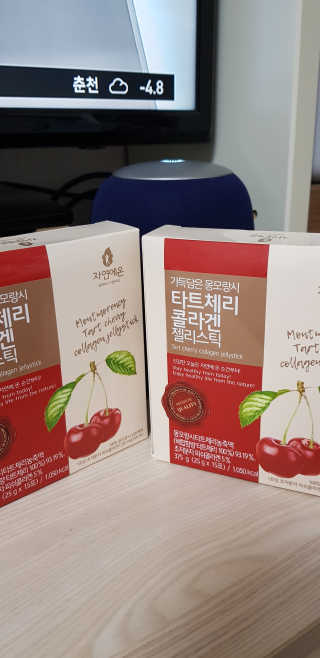 자연에온 가득담은 몽모랑시 타트체리 콜라겐 젤리스틱 — 5점을 준 리뷰어가 2020년 12월 올린 사용 사진