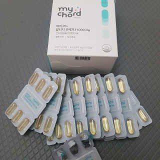 JW중외제약 마이코드 알티지 오메가3 1000 mg — 4점을 준 리뷰어가 2020년 7월 올린 사용 사진