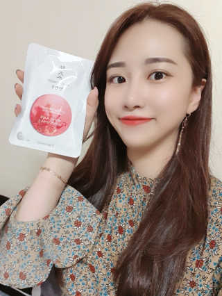 한천수 펩타이드 마스크팩 5종 10매 구성 — 5점을 준 리뷰어가 2020년 5월 올린 사용 사진