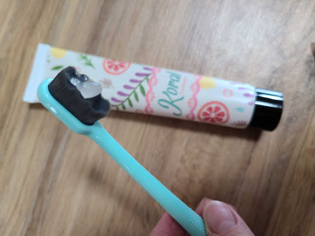 코랄 유기농 성분 천연치약,  코랄 밍크 벨벳칫솔 리뷰 사진
