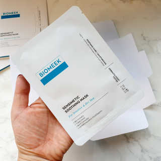 바이오믹 BIOMEEK SENSIMETIC SOOTHING MASK.S — 5점을 준 리뷰어가 2020년 7월 올린 사용 사진