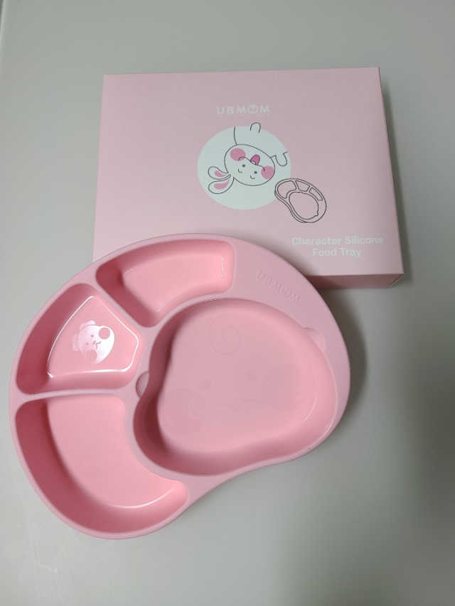 유비맘 캐릭터 실리콘 흡착 식판_색상 랜덤발송 리뷰 사진