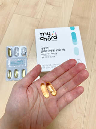 JW중외제약 마이코드 알티지 오메가3 1000 mg — 4점을 준 리뷰어가 2020년 7월 올린 사용 사진
