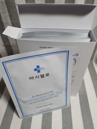 닥터마시멜로 닥터마스멜로 마블러스 아쿠아 클리닉 마스크 — 5점을 준 리뷰어가 2020년 8월 올린 사용 사진