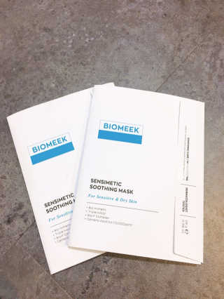 바이오믹 BIOMEEK SENSIMETIC SOOTHING MASK.S — 5점을 준 리뷰어가 2020년 6월 올린 사용 사진