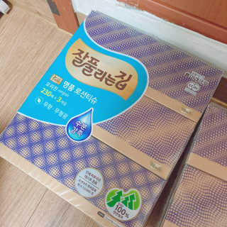 잘풀리는집 부드러운 모이스처 보습 미용 티슈 230매 — 3점을 준 리뷰어가 2020년 9월 올린 사용 사진