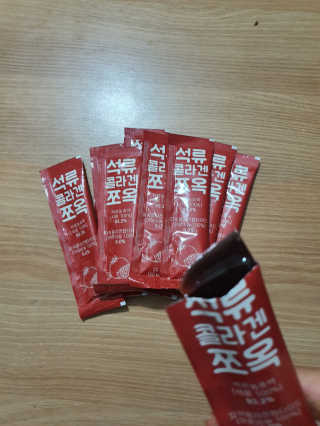 조은약초 석류콜라겐 석류즙 석류쪼옥 젤리 스틱 15포 x 20g — 5점을 준 리뷰어가 2020년 7월 올린 사용 사진