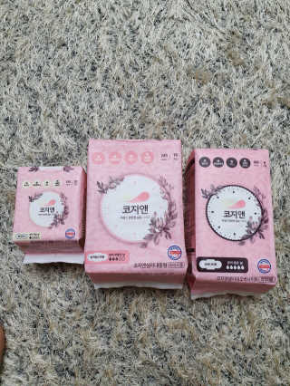 코지앤 생리대 체험 패키지 — 5점을 준 리뷰어가 2020년 11월 올린 사용 사진