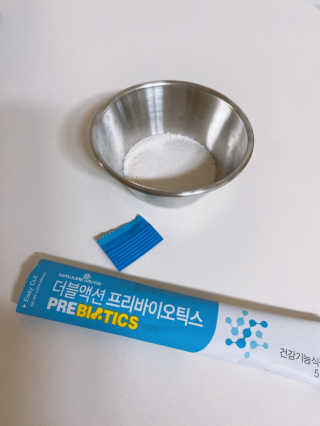 메이준뉴트리 이승남 원장의 더블액션 프리바이오틱스 — 3점을 준 리뷰어가 2020년 12월 올린 사용 사진