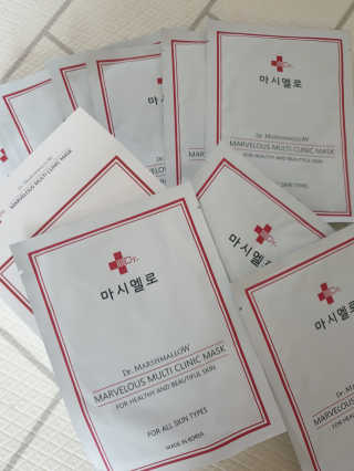 닥터마시멜로 마블러스 멀티 클리닉 마스크 — 5점을 준 리뷰어가 2020년 8월 올린 사용 사진
