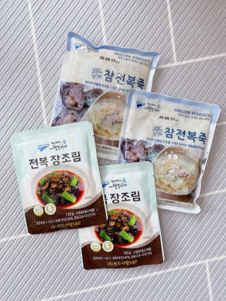 바다는다웰빙이다 완도사랑 전복죽 250g - 2팩 + 전복장조림 2팩 — 5점을 준 리뷰어가 2020년 9월 올린 사용 사진