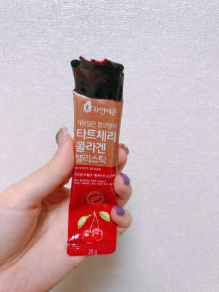 자연에온 가득담은 몽모랑시 타트체리 콜라겐 젤리스틱 — 5점을 준 리뷰어가 2020년 12월 올린 사용 사진