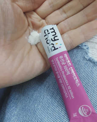 JW중외제약 마이코드 신바이오틱스 유산균 100억 — 5점을 준 리뷰어가 2020년 7월 올린 사용 사진