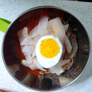 [해주냉면] 신천맛집 매운 비빔냉면 2인분 + 무절임 — 2점을 준 리뷰어가 2020년 5월 올린 사용 사진
