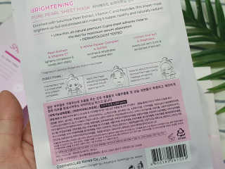 [마더메이드] 브라이트닝 퓨어 진주 마스크 10매입_K — 5점을 준 리뷰어가 2020년 9월 올린 사용 사진