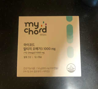 JW중외제약 마이코드 알티지 오메가3 1000 mg — 5점을 준 리뷰어가 2020년 9월 올린 사용 사진