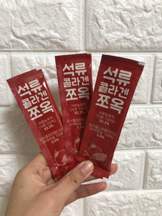 조은약초 석류콜라겐 석류즙 석류쪼옥 젤리 스틱 15포 x 20g — 5점을 준 리뷰어가 2020년 8월 올린 사용 사진