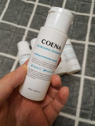 코에나샴푸 자연유래 식물성 코에나 샴푸 50ml — 4점을 준 리뷰어가 2020년 4월 올린 사용 사진