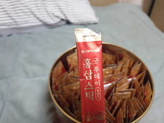 서울약사신협_굿투데이홍삼스틱_10ml x 100포 — 5점을 준 리뷰어가 2020년 7월 올린 사용 사진
