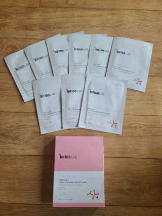 비피도랩 프로클리닉 폴루션에이징 프로텍트 마스크 — 5점을 준 리뷰어가 2020년 8월 올린 사용 사진