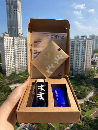 려 아로마 늦잠 꿀잠 샴푸 키트 — 5점을 준 리뷰어가 2020년 9월 올린 사용 사진