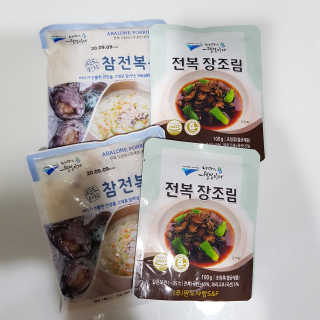 바다는다웰빙이다 완도사랑 전복죽 250g - 2팩 + 전복장조림 2팩 — 4점을 준 리뷰어가 2020년 8월 올린 사용 사진