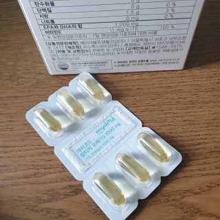 JW중외제약 마이코드 알티지 오메가3 1000 mg — 5점을 준 리뷰어가 2020년 7월 올린 사용 사진