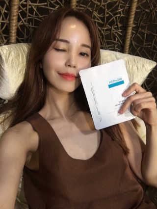 바이오믹 BIOMEEK SENSIMETIC SOOTHING MASK.S — 5점을 준 리뷰어가 2020년 6월 올린 사용 사진
