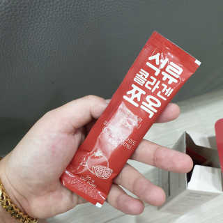 조은약초 석류콜라겐 석류즙 석류쪼옥 젤리 스틱 15포 x 20g — 5점을 준 리뷰어가 2020년 8월 올린 사용 사진