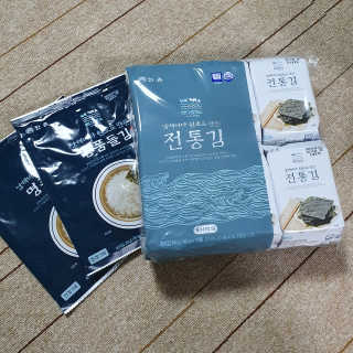 한촌몰 바다공작소 전통김_명품돌김세트 — 5점을 준 리뷰어가 2020년 10월 올린 사용 사진