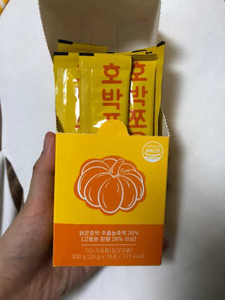 조은약초 국산 늙은 호박즙 호박쪼옥 젤리 20g x 15포 — 5점을 준 리뷰어가 2020년 7월 올린 사용 사진