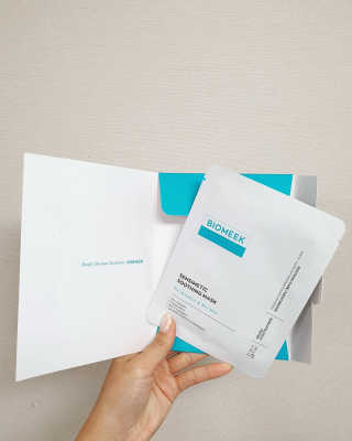 바이오믹 BIOMEEK SENSIMETIC SOOTHING MASK.S — 4.5점을 준 리뷰어가 2020년 7월 올린 사용 사진